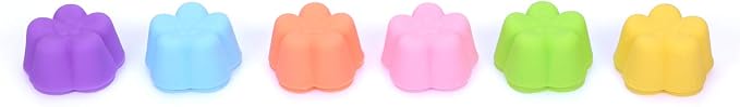 Mini Silicone Muffin Cups, 24 Pack Reusable Cupcake Molds, Begonia | Nonstick 2 - Image 4