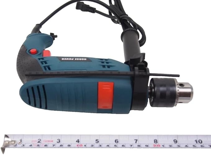 1/2" Corded Impact Hammer Drill - 9 AMP 1050W DIY Power Tool, 0-3000 RPM & 0-4500 BPM for Concrete, Brick, Masonry - Keyed Chuck with Side Handle