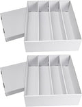 RLAVBL 2-Pack 3600 Count Trading Card Storage Box, 4 Row Cardboard Card Boxes by RLAVBL