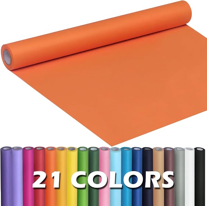 PerkHomy OrangeRed Kraft Paper Roll 17.5" x 960" by PerkHomy