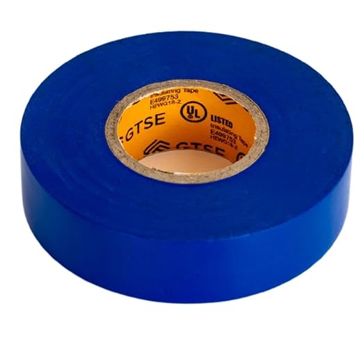 GTSE Blue Electrical Tape, 120 Rolls Bulk Box – Waterproof, Industrial Grade Vinyl, 3/4 in x 66ft– Strong Self-Adhesive PVC Electric Tape for Wire Insulation, 7 Mil, 600V – UL/CSA Listed