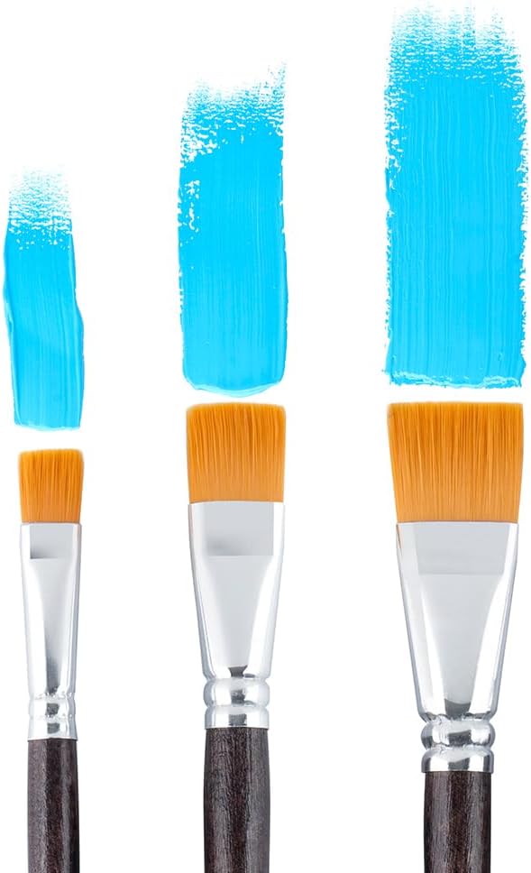 Transon Flat Paint Brush Set 3pcs - Image 2