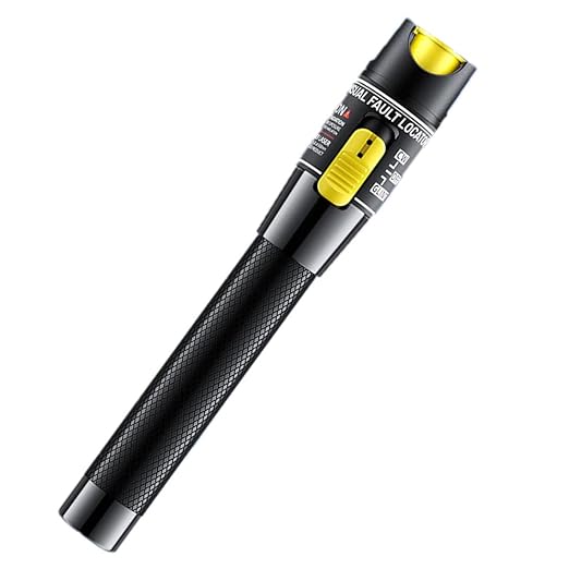 Visual Fault Locator,100-120KM Fiber Optic Cable Tester Meter VFL Red Light Pen Light Source Testers(100-120KM)