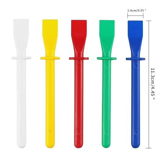 5Pcs Colored Plastic Smear Spreaders, Mini Glue Sticks, Easy Clean Glue Scrapers - Image 2