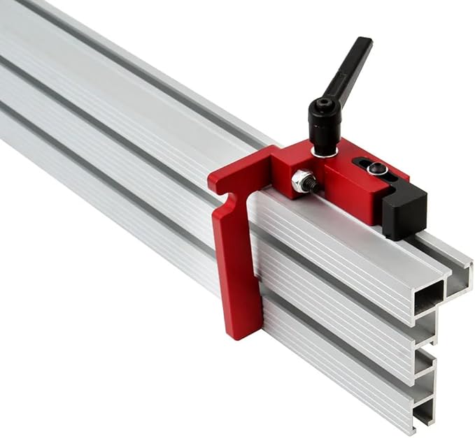 75 Type Table Saw Fence, Aluminum Miter Fence, Miter Gauge Fence, Multi T-Track Fence for Woodworking (Sliver)