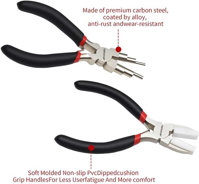 WISEUP Jewelry Pliers Set - 6 in 1 Bail Making Plier - Image 4