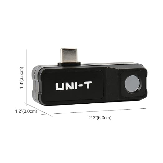UNI-T Thermal Camera, Android USB-C MicroUSB, Infrared Camera Thermal Imager for Smartphones - UTi120Mobile, 120x90 IR Resolution All-Purpose Pro-Grade with App Extension Cord, 2Meter Drop Durability