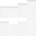 PH PandaHall 560pcs 8 Styles 304 Stainless Steel Eye Pins 30mm 40mm 50mm Head by PHPandaHall