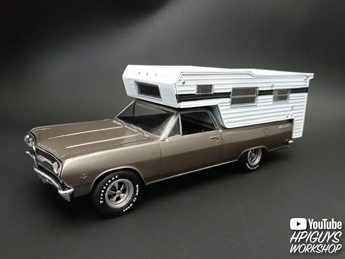 AMT 1965 Chevy El Camino w/Camper 1:25 Scale Model Kit - Image 7
