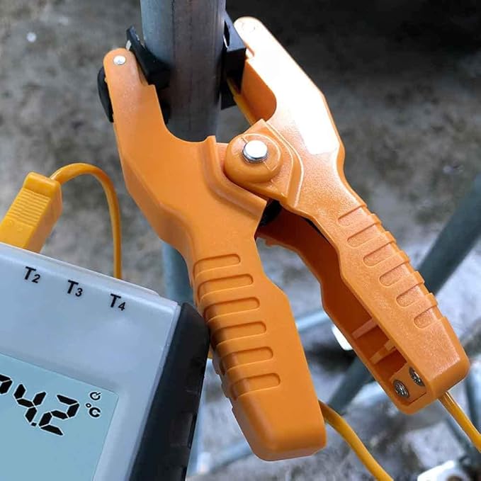 Qiilu Pipe Clamp Yellow Ht 05 K Type Thermocouple Sensor Temperature Pipe Clamp 1~3 8 40~200℃ (Qiilukisnrv2qa5)