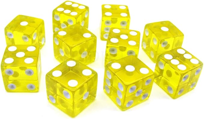 GSHLLO 200 Pcs 5mm Small 6 Sided Mini Plastic Clear Acrylic Dice - Image 2