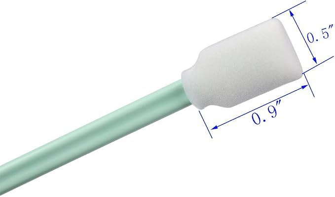 LOVEDAY 100pc 5.1" Square Rectangle Foam Cleaning Swab Sticks - Image 2