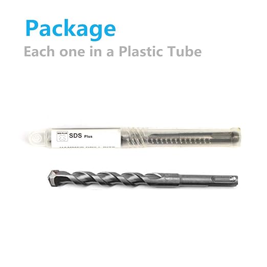 3PCS Rotary Hammer Drill Bits, SDS Plus Shak, 3/16", 1/4" 5/16" (3/16"x4", 1/4"x4", 5/16"x4")