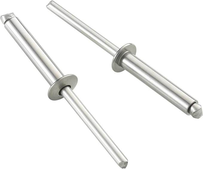 110pcs 3/16" x1" Aluminum Blind Rivets, 4.8 x 25mm Pop Rivets,Rivets for Metal,Silver