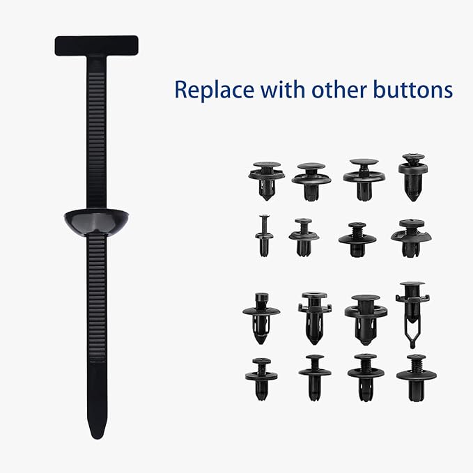 100 Pcs Nylon Multifunctional Cable Tie Buckle,Heavy Duty Self-Locking Nylon Zip Ties Holder for Car Daily Repair Bumper Clips fits Various Environments