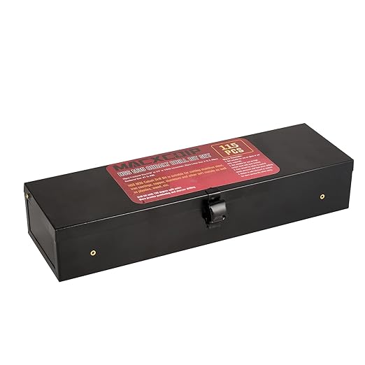 115PCS Drill Bit Index Box, Empty Metal Case (Excluding Drill Bits)