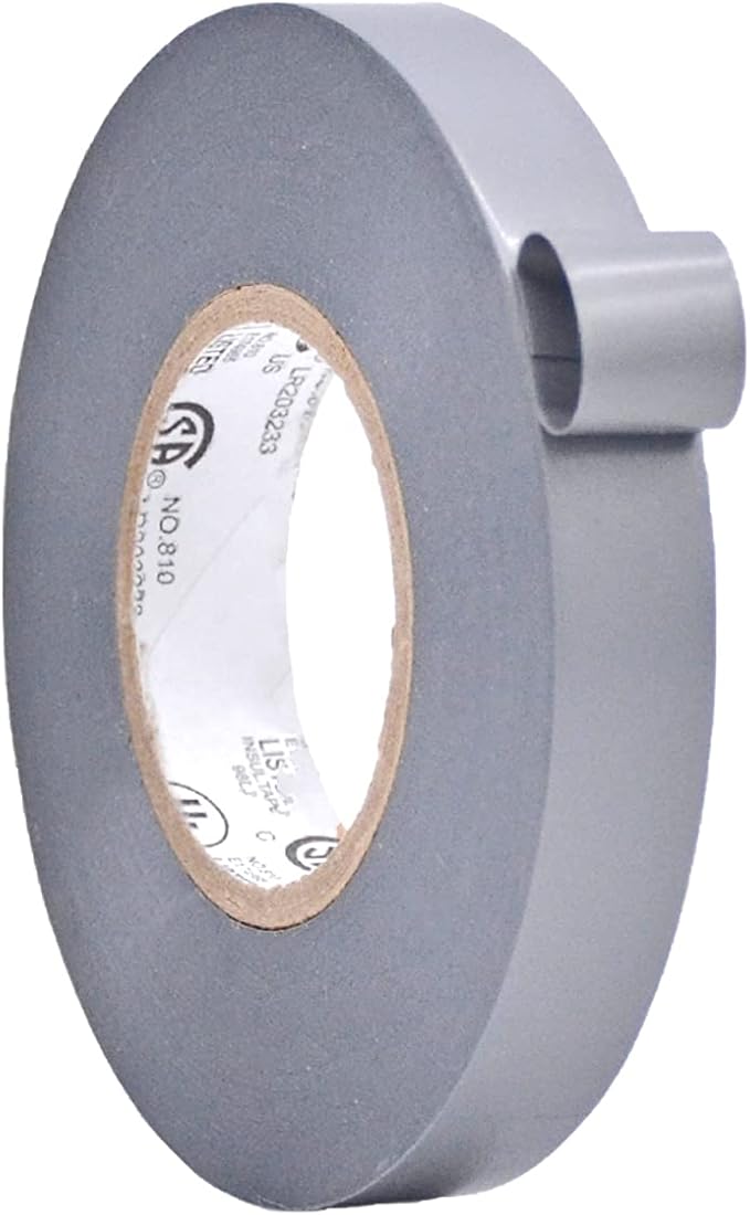 WOD ETC766 Professional Grade General Purpose Gray Electrical Tape UL/CSA Listed core. Vinyl Rubber Adhesive Electrical Tape: 1/2 inch X 66 ft - Use at No More Than 600V & 176F (Pack of 1)