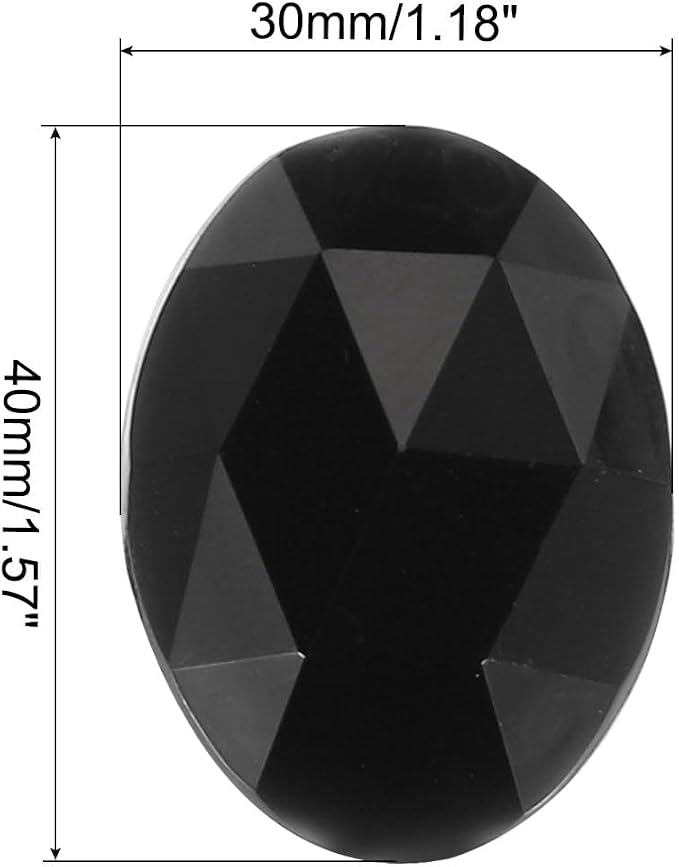 MECCANIXITY 10Pcs Acrylic Oval Gems 30x40 mm Flat Back Artificial Rhinestones - Image 2