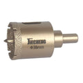 Brazed Diamond 1-1/2 inch Hole Saw with Center Drill Bit for Ceramic,Porcelain,Tile,Glass,Granite Quartz,Marble,Gemstone,Dry Drilling 38mm