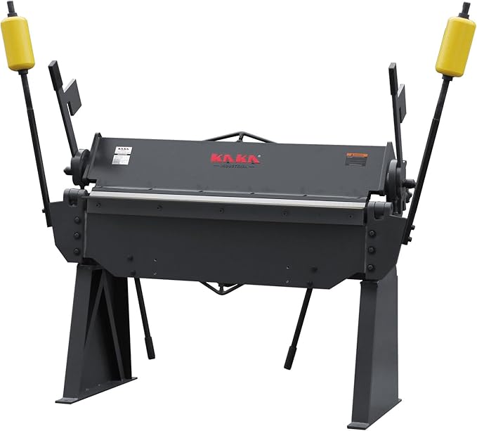 KAKA INDUSTRIAL Sheet Metal Brake 48-Inch, 12-Gauge Mild Steel Capacity Box and Pan Brake, Heavy-Duty Metal Brake Bender, 0-135 Degree Adjustable Floor Siding Brake W-4812T