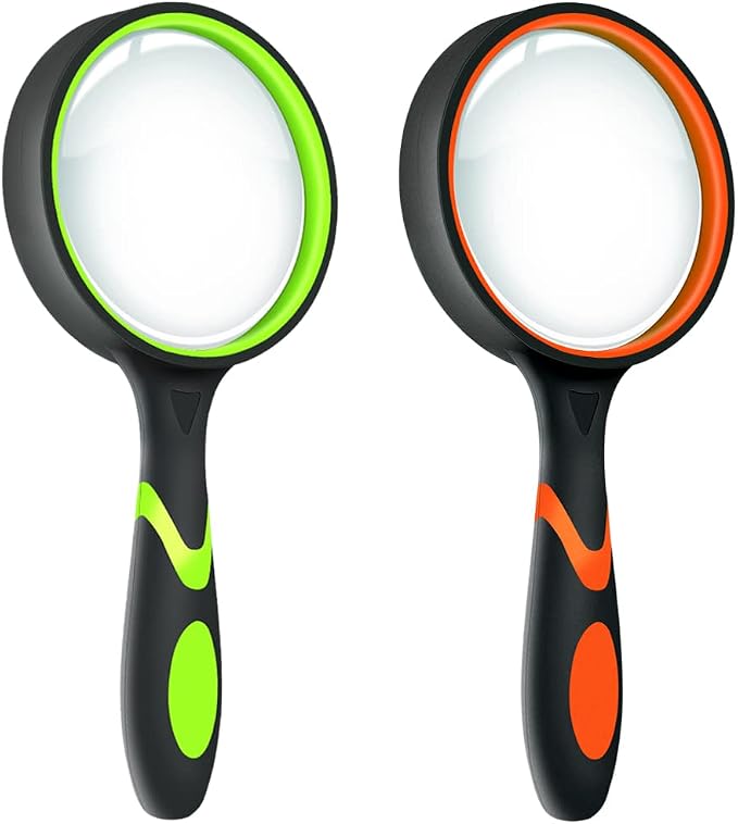 Leffis 2 Pack 10X Magnifying Glass by Leffis