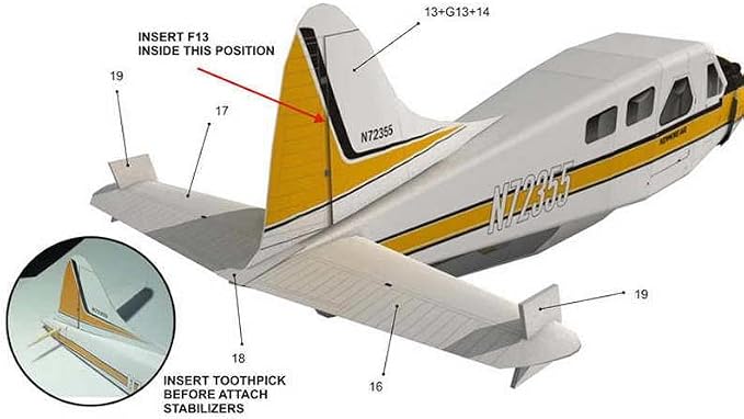 1:32 CAN DHC-2 Beaver Float Seaplane 3D Paper Model Simulation Aircraft Model - Image 9