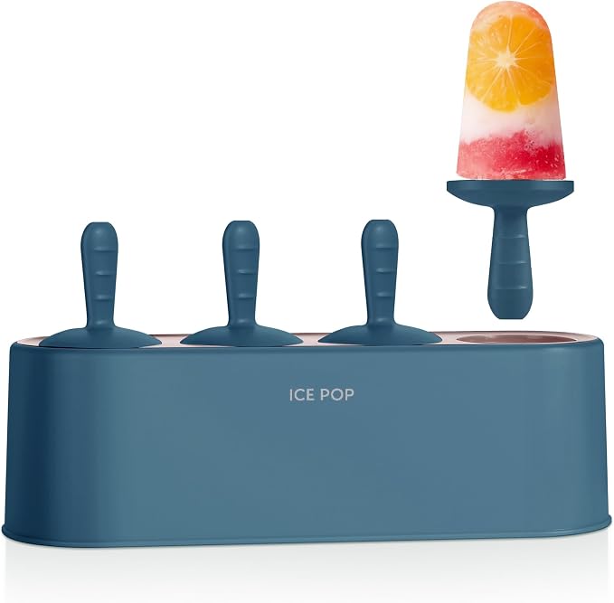Popsicle Mold Set 4 Pieces Homemade Silicone Popsicle Maker Easy Release Ice by WYOK