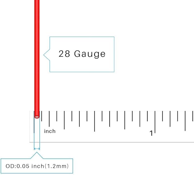 BNTECHGO 28 Gauge Silicone Wire Spool red 50ft and Black 50ft Flexible 28 AWG Stranded Tinned Copper Wire