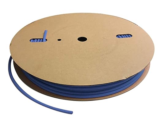 Kable Kontrol Heat Shrink Tubing - 3/16” Inch - 250' Ft Long, Blue Polyolefin - 2:1 Industrial Shrink Tube & Cable Sleeve for Electrical Wire Insulation - Rated for 600 V