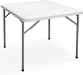 SUPER DEAL 33 Inch Folding Card Table, Indoor Outdoor Portable Plastic Kitchen by Superdeal