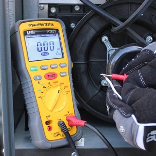 UEi IRT803 Insulation Resistance Tester 600V AC/DC, Megohmmeter Measures Insulation Resistance Up to 20GΩ, Voltage Testing Up to 600V