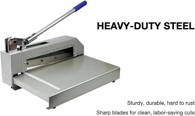 Guillotine Sheet Metal Cutter, Heavy Duty Metal Plate Cutter Tool, Manual Metal Cutting Shear Machine for Steel Aluminum Copper Sheet PCB Board 12.4in Cutting Width 0.08in Max Cutting Thickness