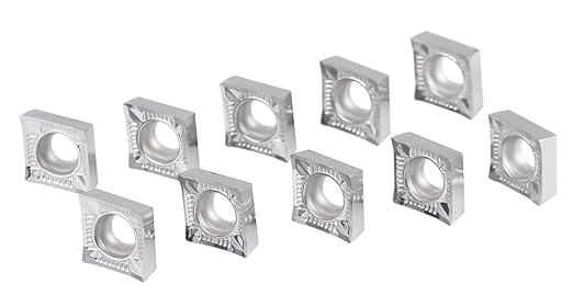 Accusize Industrial Tools Ccgt32.51-Ak-H01 Uncoating Carbide Inserts, 10 Pcs, for Machining Aluminum, Akh01x10