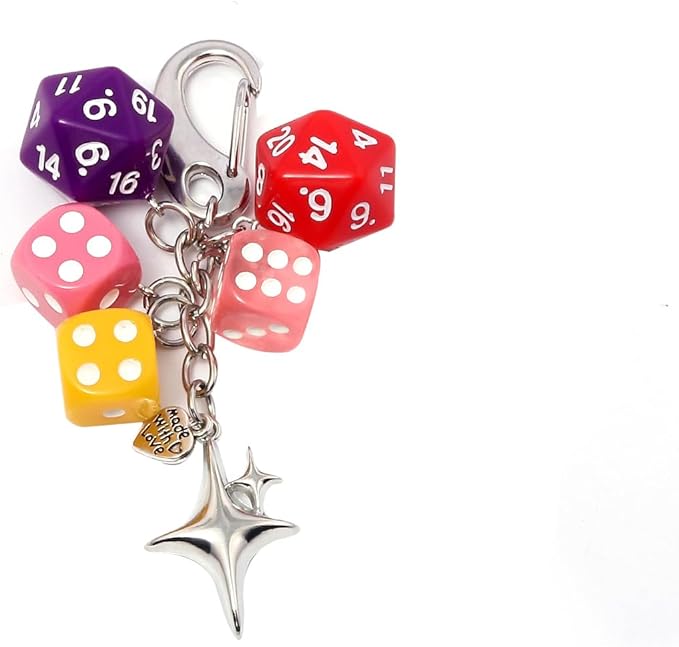 Dice Bag Charms Keychain for Women Men by Disengor