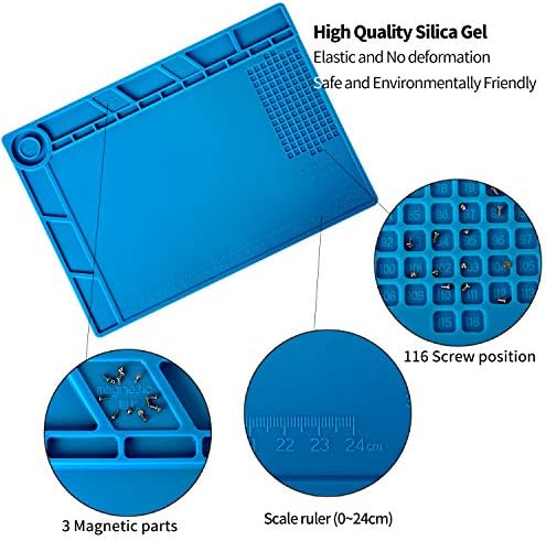 Kaisi S-140 Magnetic Insulation Silicone Soldering Mat, Heat Resistant Work Mat - Image 3