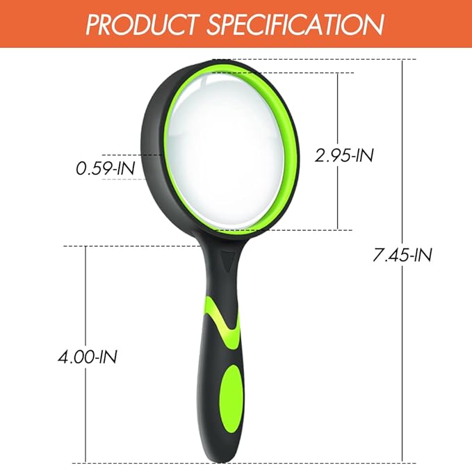 Leffis 3 Pack Magnifying Glass, 10X Non-Slip Handheld Reading Magnifier - Image 4