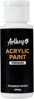 Artkey White Acrylic Paint - 2oz/59ml Acrylic Paints Professional Artists by Artkey