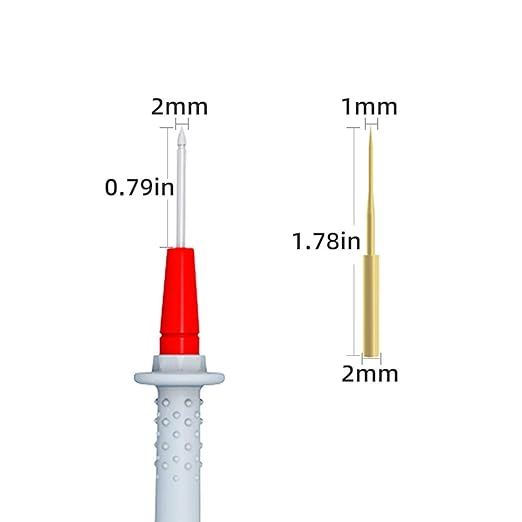 Goupchn Multimeter Test Leads Kit Double Silicone Soft Cable Wire Multimeter Probes Electrical Copper Test Probes Length 4.9ft/1.5m with Gold-Plated Precision Sharp Probes