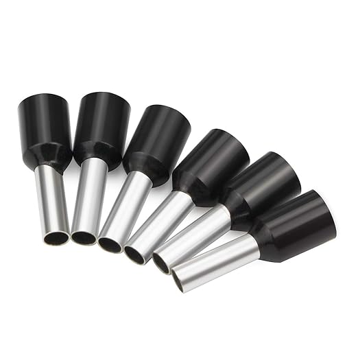 XHF 1000 PCS AWG 16/1.5mm² Wire Ferrules Insulated Copper Crimp Connectors, Crimp Pin Cord End Terminals Black