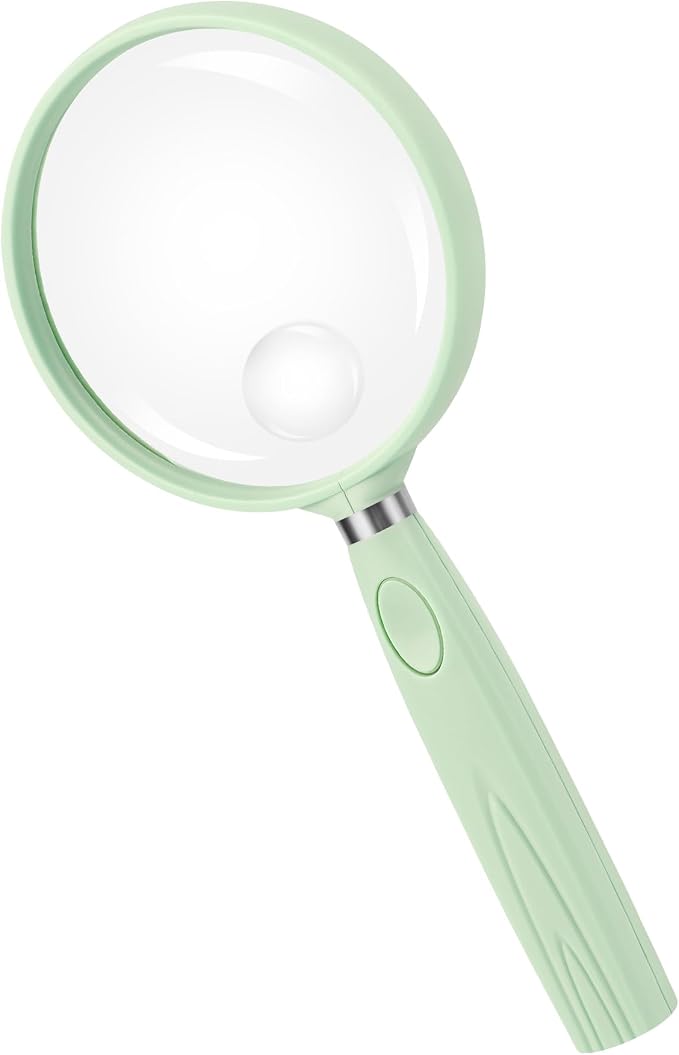 Feosky Handheld Reading Magnifier, 10X Magnifier, 75mm Shatterproof Lens by Feosky