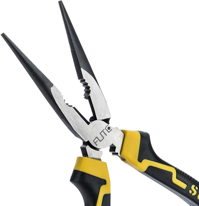 6 inch Long Needle Nose Pliers with Side Cutter|Designed for Bending Wire/Jewelry Making/Small Object Gripping/Working in Tight Areas