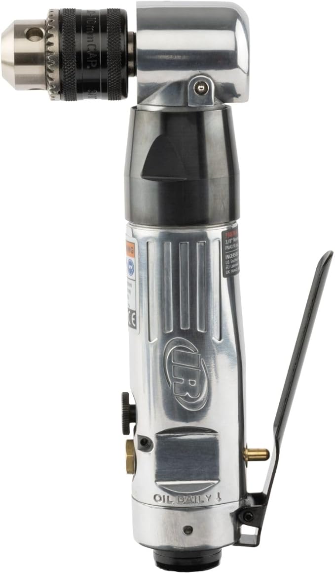 Ingersoll Rand 7807R-A - 3/8" Keyed Chuck, Right Angle Reversible Air Drill, 1800 RPM, 0.33 HP