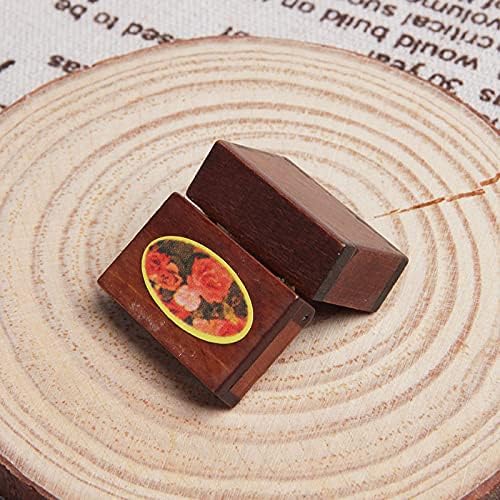 Acxico 1Pcs 1:12 Mini Miniature Wooden Jewelry Box Bedroom Accessories Mini - Image 7