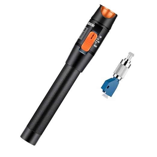 Visual Fault Locator,10-20KM Fiber Optic Cable Tester Meter, VFL Red Light Pen Light Source Testers(Black)