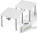 Folding Table 2 Pack, 36 Inch Square Foldable Card Tables, No Assembly Portable by FoldingFurniture