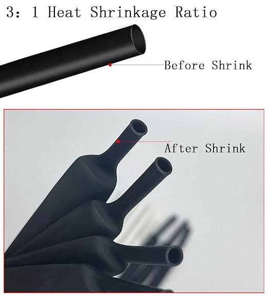 16Pcs 1/0 AWG 3/8" Stud Copper Ring Terminals Battery Cable Ends Wire Lugs with 16Pcs Heat Shrink Tubing 1/0 Gauge Battery Cable Lugs Heavy Duty Cable Lugs Bare Copper Eyelets Tubular Ring Terminal