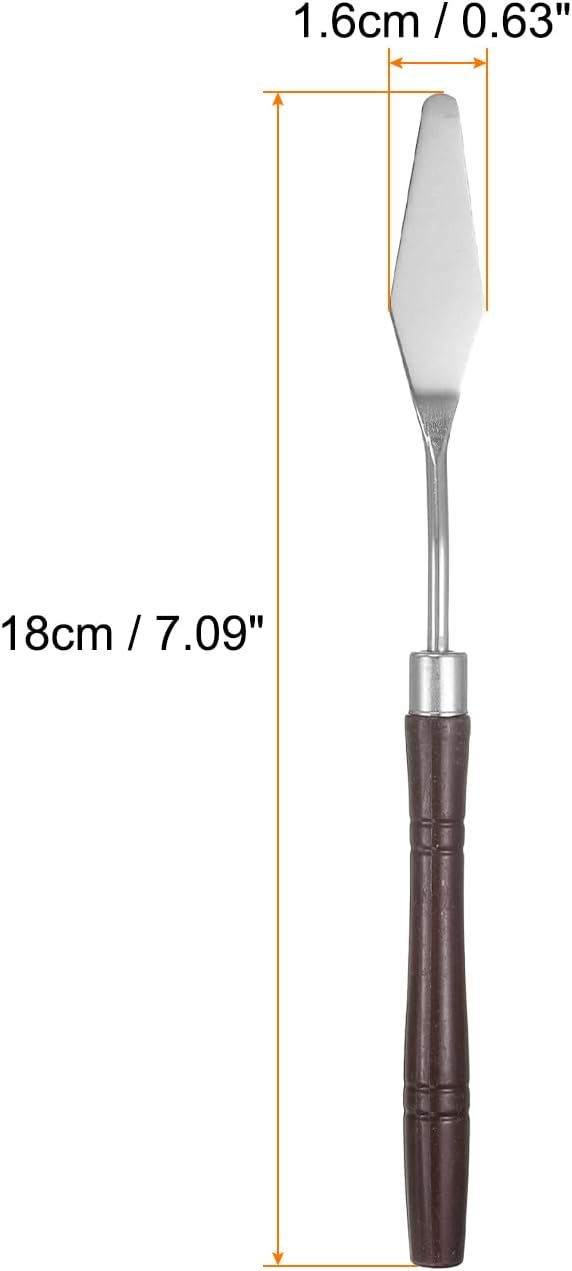 HARFINGTON 8pcs Palette Knife Painting Tool 7.09" Pointed Stainless Steel Blade - Image 2