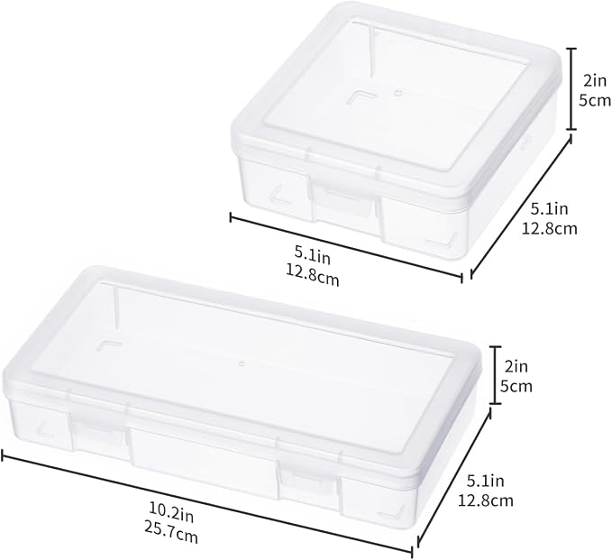 novelinks Clear Pencil Box and Small Plastic Storage Containers - Image 3