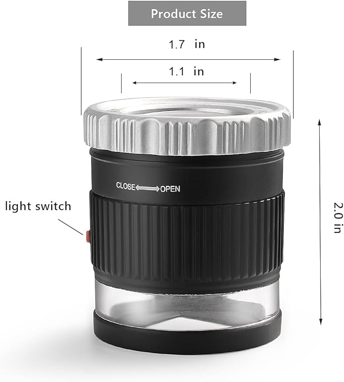 30X Loupe Magnifier, Adjustable Focal Length Magnifier, Foldable Jewelry - Image 3