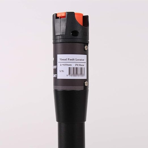 2PCS Visual Fault Locator 30KM Fiber Optic Cable Tester Meter Red Light VFL with 2.5mm Universal Connector for FC/SC/ST Adapter Pen for CATV Telecommunications Engineering Maintenance